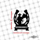 21 - Personalized Cowboy Horse Shoe Wall Décor