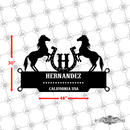 24 - Personalized Double Horse Wall Décor