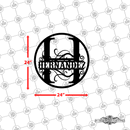 12 - Personalized Single Circular Split Letter Wall Décor