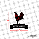 30 - Personalized Rooster Wall Décor Color