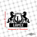 28 - Personalized Two Dancing Horses Wall Décor