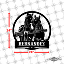 27 - Personalized Two Horses Wall Décor
