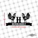 31 - Personalized Double Rooster Wall Décor