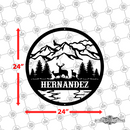 Personalized Deer and Forest Hills Wall Décor