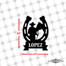 21 - Personalized Cowboy Horse Shoe Wall Décor