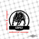 Personalized Bull Wall Décor