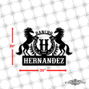 28 - Personalized Two Dancing Horses Wall Décor