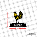 30 - Personalized Rooster Wall Décor Color