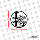 12 - Personalized Single Circular Split Letter Wall Décor