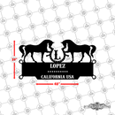 25 - Personalized Double Dancing Horse Wall Décor