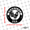 34 - Personalized Rooster Circular Wall Décor