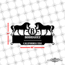 25 - Personalized Double Dancing Horse Wall Décor