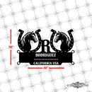 26 - Personalized Double Horse Shoe Facing Each other Wall Décor