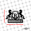 28 - Personalized Two Dancing Horses Wall Décor