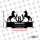 24 - Personalized Double Horse Wall Décor