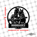 27 - Personalized Two Horses Wall Décor