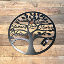 Personalized Circle Family Name Tree Metal Wall Décor