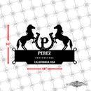 24 - Personalized Double Horse Wall Décor