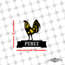 30 - Personalized Rooster Wall Décor Color