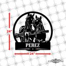 27 - Personalized Two Horses Wall Décor