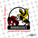 35 - Personalized 2 Roosters Fighting Wall Décor Color