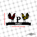 31 - Personalized Double Rooster Wall Décor Color