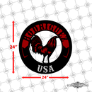 34 - Personalized Rooster Circular Wall Décor Color