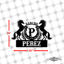 28 - Personalized Two Dancing Horses Wall Décor