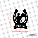 21 - Personalized Cowboy Horse Shoe Wall Décor