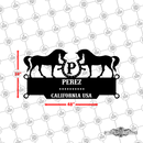 25 - Personalized Double Dancing Horse Wall Décor