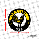 34 - Personalized Rooster Circular Wall Décor Color