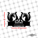 26 - Personalized Double Horse Shoe Facing Each other Wall Décor