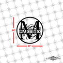 12 - Personalized Single Circular Split Letter Wall Décor