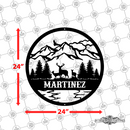 Personalized Deer and Forest Hills Wall Décor