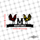 31 - Personalized Double Rooster Wall Décor Color