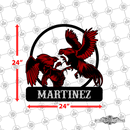 35 - Personalized 2 Roosters Fighting Wall Décor Color