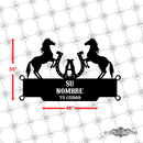 24 - Personalized Double Horse Wall Décor