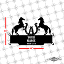 24 - Personalized Double Horse Wall Décor