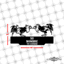 37 - Personalized 2 Roosters Fighting Wall Décor