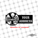 14 - Personalized Circular Split Letter Address Wall Décor