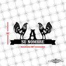 31 - Personalized Double Rooster Wall Décor