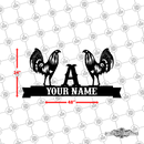 31 - Personalized Double Rooster Wall Décor