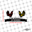 32 - Personalized Double Rooster Wall Décor Color