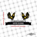 32 - Personalized Double Rooster Wall Décor Color