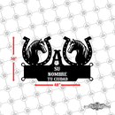 26 - Personalized Double Horse Shoe Facing Each other Wall Décor