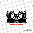 26 - Personalized Double Horse Shoe Facing Each other Wall Décor