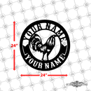 34 - Personalized Rooster Circular Wall Décor