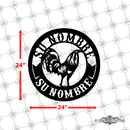 34 - Personalized Rooster Circular Wall Décor