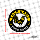 34 - Personalized Rooster Circular Wall Décor Color