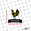 30 - Personalized Rooster Wall Décor Color